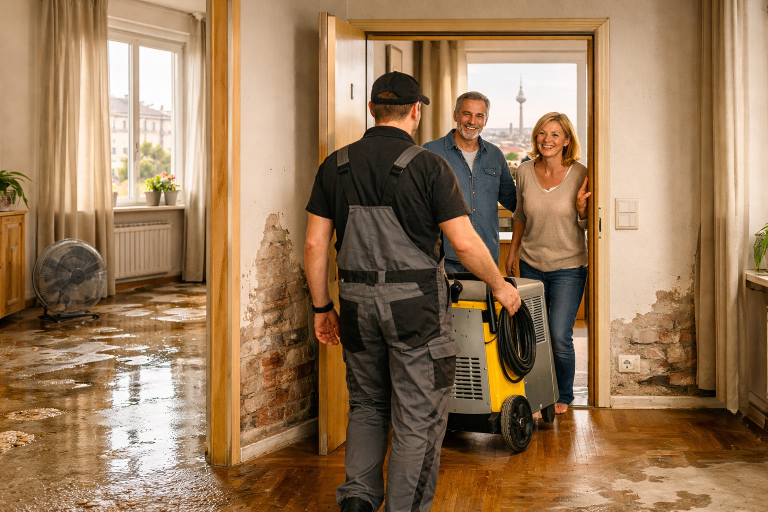 Herr Borak liefert Bautrockner – DTB Berlin